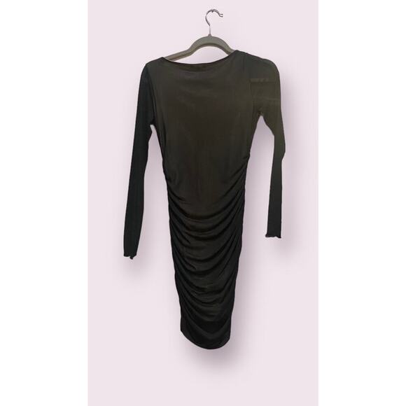 Bp Black Long Sleeve Mesh Mini Dress size XSMALL - 23 - Picture 3 of 11